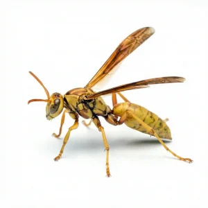 golden paper wasp polistes flavus side profile identification